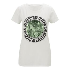 heine Shirt  ekrü / fekete / zöld