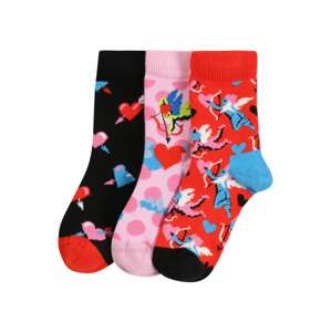 Happy Socks Zokni 'I Love You'  piros / fekete / világoskék / világos-rózsaszín / fehér
