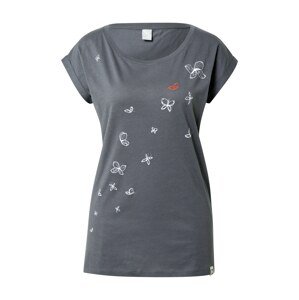 Iriedaily T-Shirt 'Butterflies'  antracit / fehér / piros