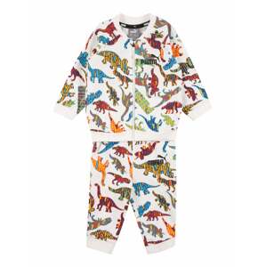 PUMA Jogging ruhák 'Minicats Dinosaurier'  fehér / sötétlila / vízszín / neonsárga / világospiros