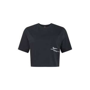 Nike Sportswear Póló  fekete / ezüst