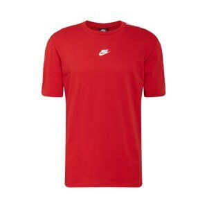 Nike Sportswear Póló 'Repeat'  piros / fehér