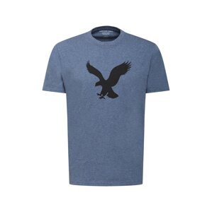 American Eagle Póló  kék melír / fekete