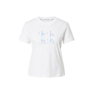 Calvin Klein Jeans Póló  fehér / kék / lila