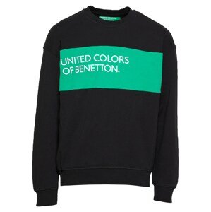 UNITED COLORS OF BENETTON Tréning póló  fekete / zöld / fehér