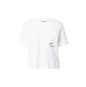 Nike Sportswear Póló  fehér / fekete / ezüst