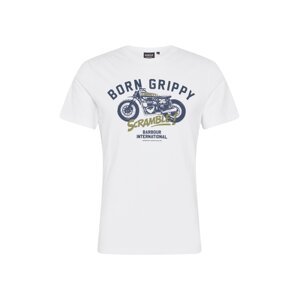 Barbour International Póló 'Bike'  fehér / tengerészkék / olíva