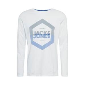 JACK & JONES Póló 'DELIGHT'  fehér / szürke / kék