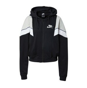 Nike Sportswear Tréning dzseki  fekete / fehér / világosszürke