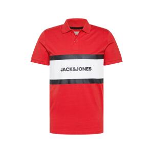 JACK & JONES Póló 'SHAKE'  piros / fehér / tengerészkék