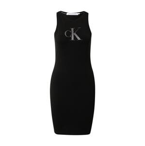 Calvin Klein Jeans Kleid  fekete / fehér