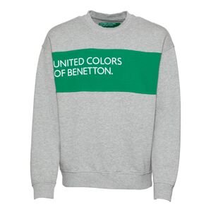 UNITED COLORS OF BENETTON Tréning póló  szürke / fűzöld / fehér