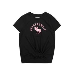 Abercrombie & Fitch Póló  fekete / rózsaszín