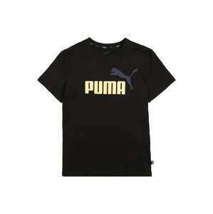 PUMA Funkcionális felső  fekete / sötétkék / pasztellsárga