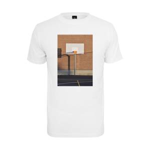 Mister Tee Póló 'Pizza Basketball Court'  barna / mustár / kő / fekete / fehér