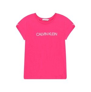 Calvin Klein Jeans Póló  neon-rózsaszín / fehér