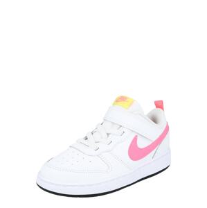 Nike Sportswear Sportcipő 'Court Borough 2'  fehér / rózsaszín / neonsárga