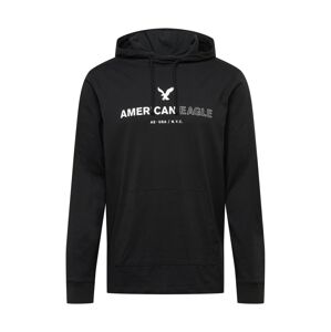 American Eagle Tréning póló  fekete / fehér