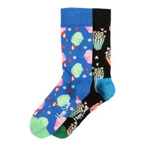 Happy Socks Zokni 'Snacks'  királykék / fekete / smaragd / fehér / világospiros