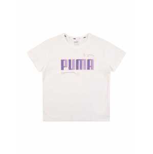PUMA Póló 'Alpha'  fehér / rózsaszín / sötétlila