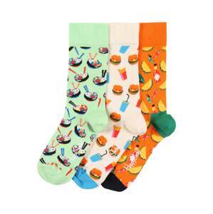 Happy Socks Socken 'Food Lover'  világoszöld / sötét narancssárga / bézs / kék