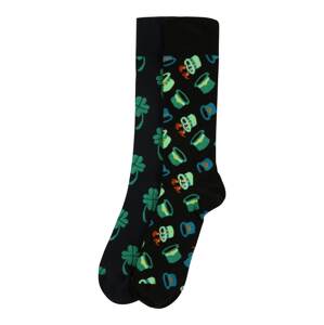 Happy Socks Zokni 'St Patricks'  fekete / zöld / világoskék / menta