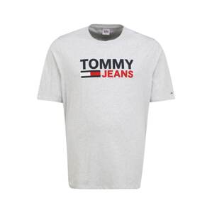 Tommy Jeans Plus Póló  ezüstszürke / piros / sötétkék