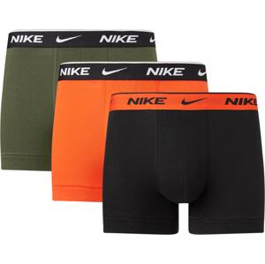 NIKE Sport alsónadrágok  fekete / narancs / sötétzöld