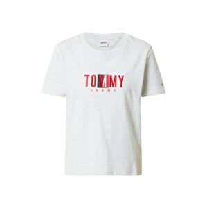 Tommy Jeans Póló  szürke melír / tengerészkék / piros / fehér