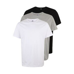 Urban Classics Big & Tall Póló  fekete / fehér / szürke melír