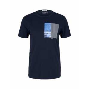 TOM TAILOR DENIM T-Shirt mit Print  tengerészkék