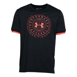 UNDER ARMOUR Sport-Shirt 'CREST'  fekete / világospiros