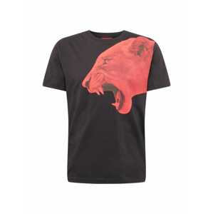 HUGO T-Shirt 'Denbei'  fekete / piros