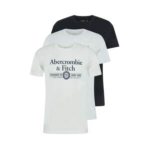 Abercrombie & Fitch Póló  szürke melír / fekete / fehér