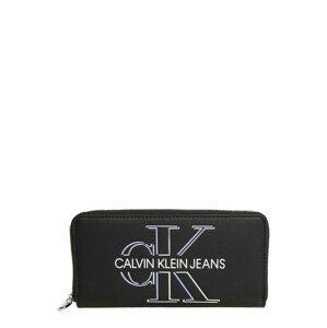 Calvin Klein Jeans Pénztárcák 'ZIP AROUND GLOW'  fekete