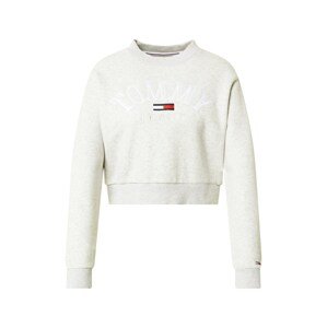 Tommy Jeans Tréning póló  szürke melír / fehér / tengerészkék / piros