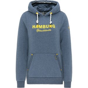 Schmuddelwedda Tréning póló 'Hamburg'  kék melír / sárga