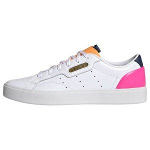 ADIDAS ORIGINALS Rövid szárú edzőcipők 'Sleek'  fehér / tengerészkék / neon-rózsaszín / neonnarancs