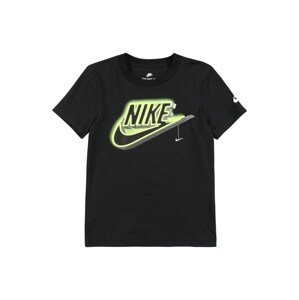 Nike Sportswear Póló 'FUTURA'  fekete / neonsárga / sötétszürke / fehér