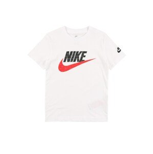 Nike Sportswear Póló 'NOW YOU SEE ME'  fehér / világospiros / fekete