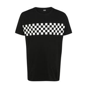 Urban Classics Shirt 'Check Panel'  fekete / fehér