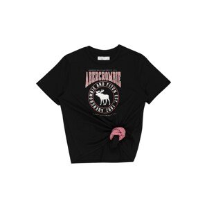 Abercrombie & Fitch Póló  fekete / rózsaszín / fehér