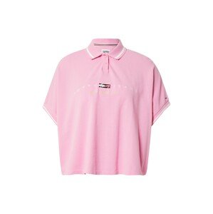 Tommy Jeans Póló  rózsaszín / fehér / tengerészkék / piros