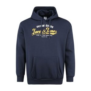 Jack & Jones Plus Sweatshirt  ultramarin kék / fehér / limone