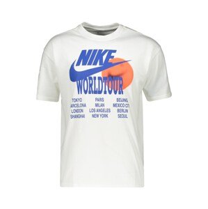 Nike Sportswear Póló  fehér / narancsvörös / kék