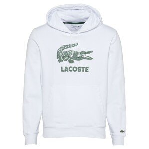 LACOSTE Tréning póló  sötétzöld / tűzpiros / fehér