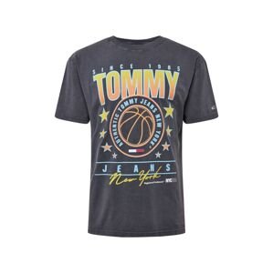 Tommy Jeans Póló  világoskék / bazaltszürke / narancs / fehér