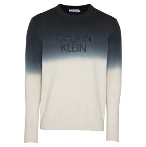 Calvin Klein Pulóver  fekete / gyapjúfehér
