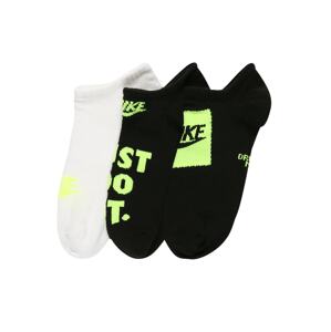 Nike Sportswear Zokni  piszkosfehér / fekete / sárga / neonsárga