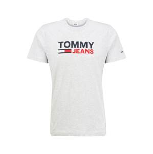 Tommy Jeans Póló  éjkék / világosszürke / piros / fehér